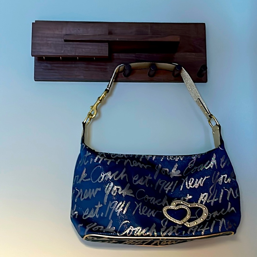 Coach Poppy Signature Script New York Purse